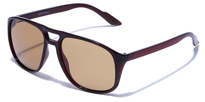 ELITE by Coolwinks S15C6420 Brown Tinted Retro Square Sunglasses for Men and Women-BROWN-1