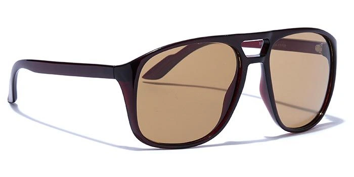 ELITE by Coolwinks S15C6420 Brown Tinted Retro Square Sunglasses for Men and Women-BROWN-2