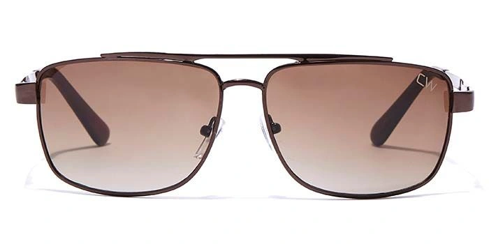 Elite by Coolwinks S15C6430 Brown Tinted Retro Square Sunglasses for Men and Women-