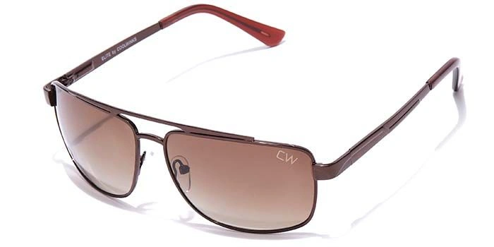 Elite by Coolwinks S15C6430 Brown Tinted Retro Square Sunglasses for Men and Women-BROWN-1