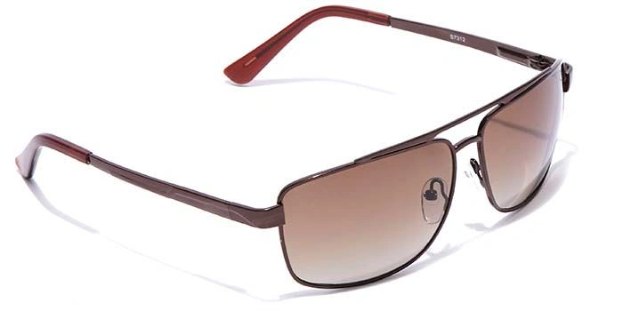 Elite by Coolwinks S15C6430 Brown Tinted Retro Square Sunglasses for Men and Women-BROWN-2