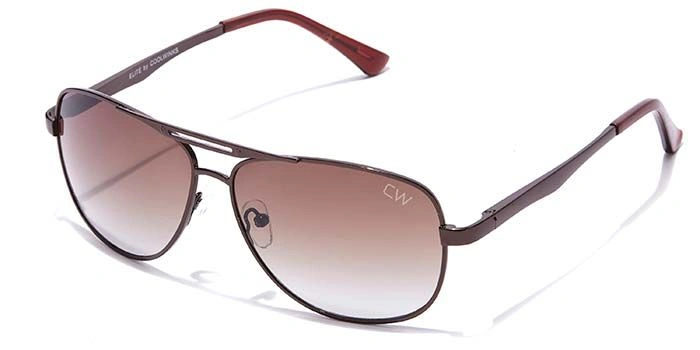 Elite by Coolwinks S15C6451 Brown Tinted Retro Square Sunglasses for Men and Women-BROWN-1