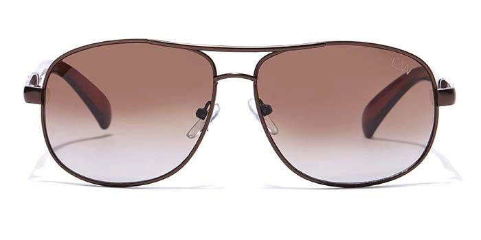 Elite by Coolwinks S15C6509 Brown Tinted Retro Square Sunglasses for Men and Women-