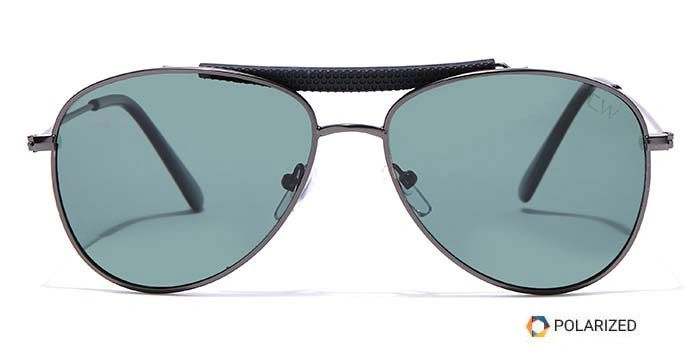 Elite by Coolwinks S35A6486 Green Polarized Pilot Sunglasses for Men and Women-