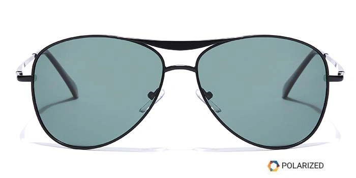 Elite by Coolwinks S35A6496 Green Polarized Pilot Sunglasses for Men and Women-