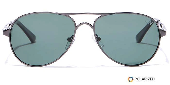 Elite by Coolwinks S35B6423 Green Polarized Pilot Sunglasses for Men and Women-