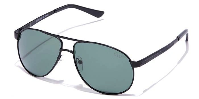 Elite by Coolwinks S35C6474 Green Polarized Pilot Sunglasses for Men and Women-GREEN-1