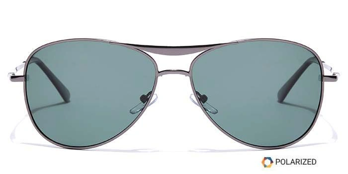 Elite by Coolwinks S35C6496 Green Polarized Pilot Sunglasses for Men and Women-