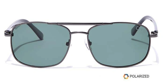 Elite by Coolwinks S35A6479 Green Polarized Retro Square Sunglasses for Men and Women-