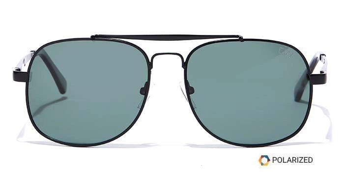 Elite by Coolwinks S35A6494 Green Polarized Retro Square Sunglasses for Men and Women-