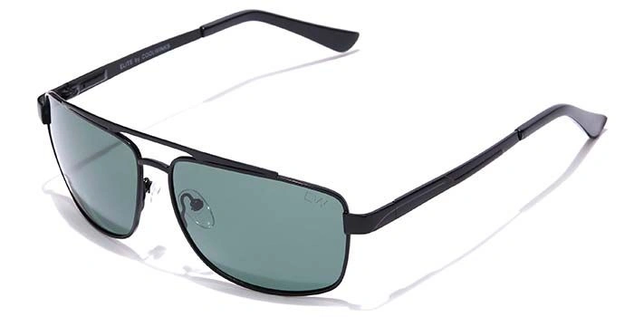 Elite by Coolwinks S35C6476 Green Polarized Retro Square Sunglasses for Men and Women-GREEN-1