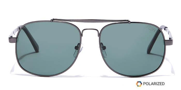 Elite by Coolwinks S35C6494 Green Polarized Retro Square Sunglasses for Men and Women-