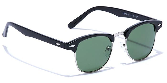 ELITE by Coolwinks S35A5385 Green Tinted Clubmaster Sunglasses for Men and Women-GREEN-2