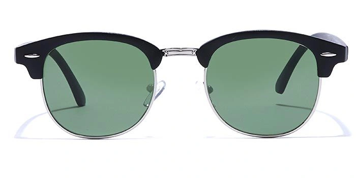 ELITE by Coolwinks S35B5307 Green Tinted Clubmaster Sunglasses for Men and Women-