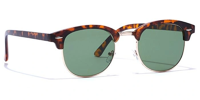 ELITE by Coolwinks S35C6417 Green Tinted Clubmaster Sunglasses for Men and Women-GREEN-2