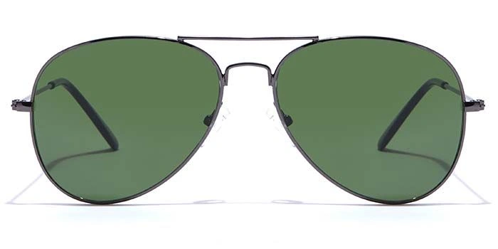 ELITE by Coolwinks S35C5388 Green Tinted Pilot Sunglasses for Men and Women-