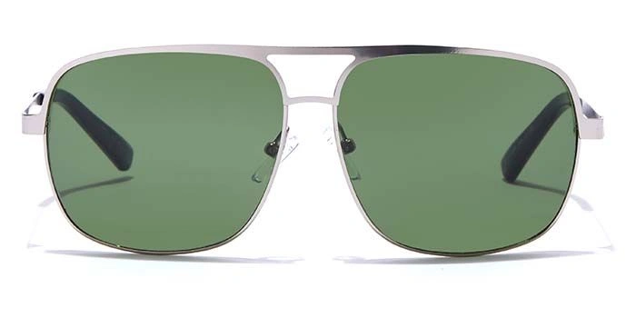 ELITE by Coolwinks S35A5289 Green Tinted Retro Square Sunglasses for Men and Women-