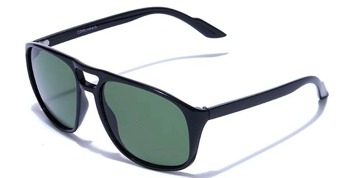 ELITE by Coolwinks S35A5340 Green Tinted Retro Square Sunglasses for Men and Women-GREEN-1