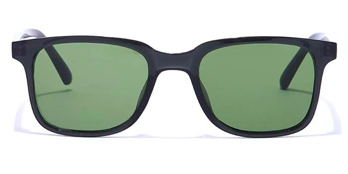 ELITE by Coolwinks S35A5364 Green Tinted Retro Square Sunglasses for Men and Women-