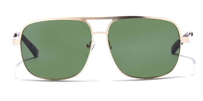 ELITE by Coolwinks S35B5289 Green Tinted Retro Square Sunglasses for Men and Women-