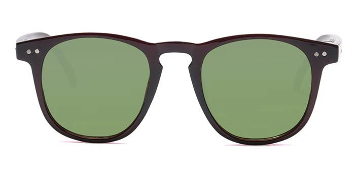 ELITE by Coolwinks S35B5325 Green Tinted Retro Square Sunglasses for Men and Women-