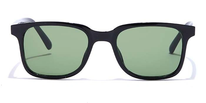 ELITE by Coolwinks S35B5364 Green Tinted Retro Square Sunglasses for Men and Women-