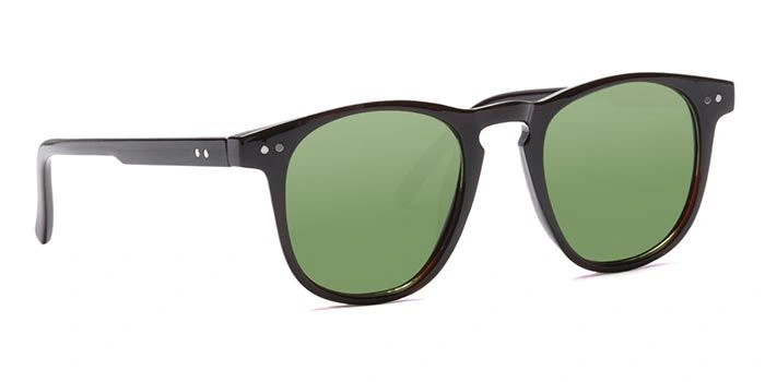 ELITE by Coolwinks S35C5325 Green Tinted Retro Square Sunglasses for Men and Women-GREEN-2