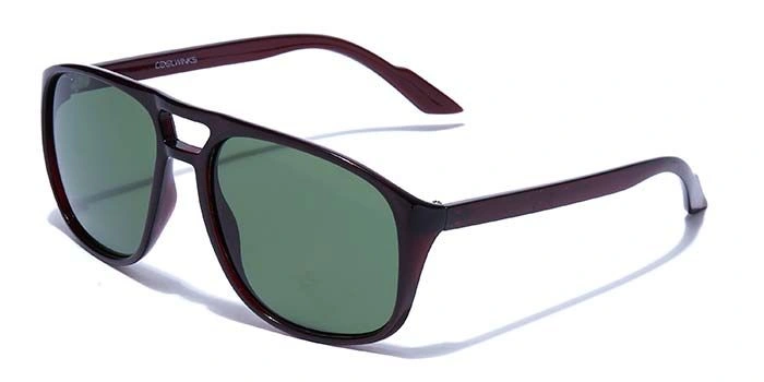 ELITE by Coolwinks S35C5340 Green Tinted Retro Square Sunglasses for Men and Women-GREEN-1