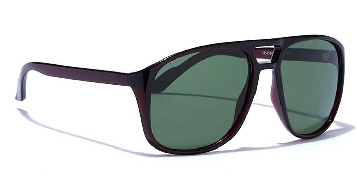 ELITE by Coolwinks S35C5340 Green Tinted Retro Square Sunglasses for Men and Women-GREEN-2