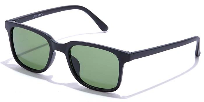 ELITE by Coolwinks S35C5364 Green Tinted Retro Square Sunglasses for Men and Women-GREEN-1