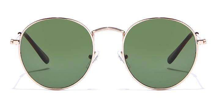 ELITE by Coolwinks S35B5316 Green Tinted Round Sunglasses for Men and Women-