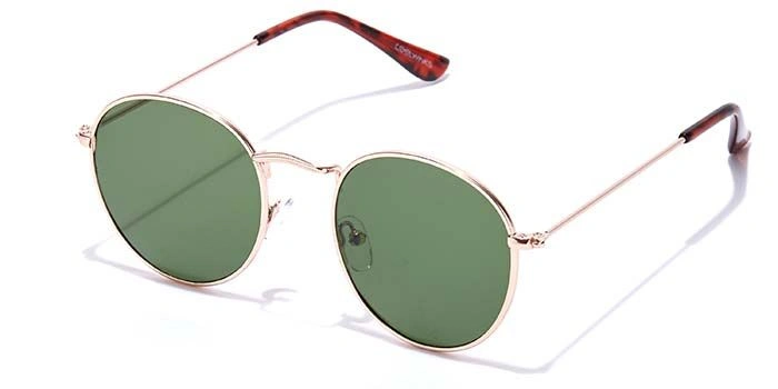 ELITE by Coolwinks S35B5316 Green Tinted Round Sunglasses for Men and Women-GREEN-1