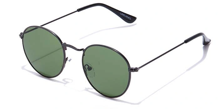 ELITE by Coolwinks S35C5316 Green Tinted Round Sunglasses for Men and Women-GREEN-1