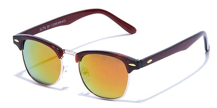 ELITE by Coolwinks S33B5611 Multicolor Polarized Clubmaster Sunglasses for Men and Women-MULTICOLOR-1