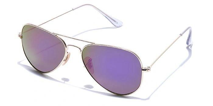 ELITE by Coolwinks S25B6297 Purple Mirror Pilot Sunglasses for Men and Women-PURPLE-1