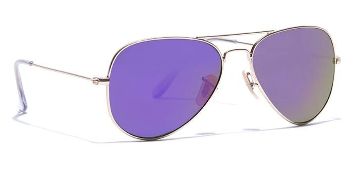 ELITE by Coolwinks S25B6297 Purple Mirror Pilot Sunglasses for Men and Women-PURPLE-2