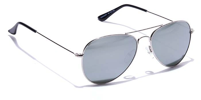 ELITE by Coolwinks S35A5301 Silver Mirror Pilot Sunglasses for Men and Women-SILVER-2