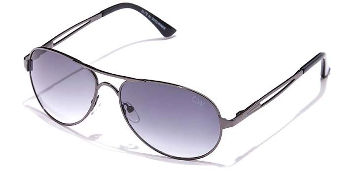 Elite by Coolwinks S66A6482 Smoke Gradient Pilot Sunglasses for Men and Women-SMOKE-1