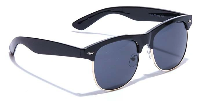 JRS by Coolwinks S12A6400 Black Tinted Clubmaster Sunglasses for Men and Women-BLACK-2