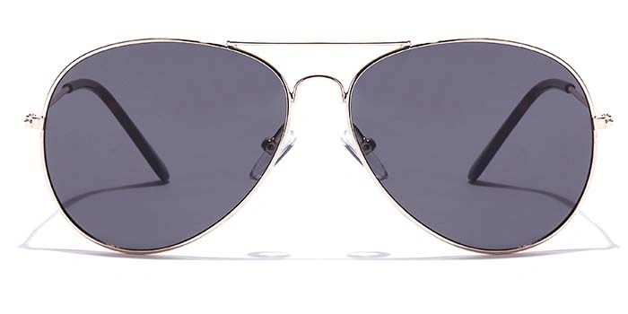 JRS by Coolwinks S16A5881 Black Tinted Pilot Sunglasses for Men and Women-