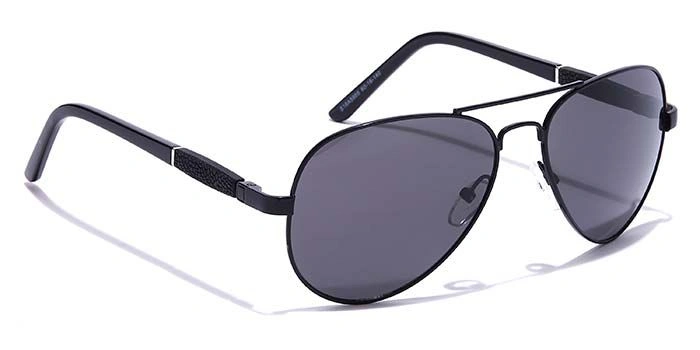 JRS by Coolwinks S16A5965 Black Tinted Pilot Sunglasses for Men and Women-BLACK-2