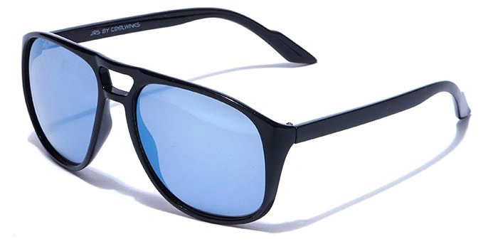 JRS by Coolwinks S20A5834 Blue Flash Retro Square Sunglasses for Men and Women-BLUE-1