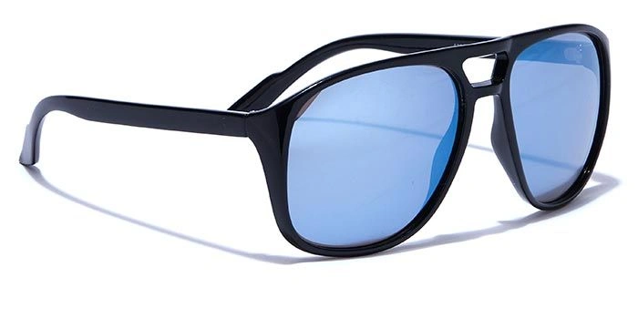 JRS by Coolwinks S20A5834 Blue Flash Retro Square Sunglasses for Men and Women-BLUE-2