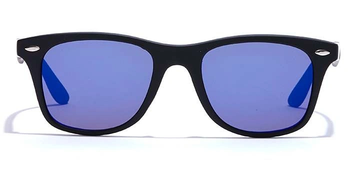 JRS by Coolwinks S20B6395 Blue Flash Retro Square Sunglasses for Men and Women-