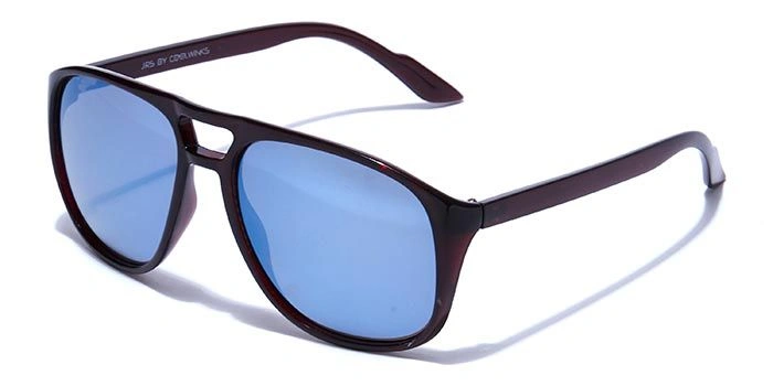 JRS by Coolwinks S20C5834 Blue Flash Retro Square Sunglasses for Men and Women-BLUE-1