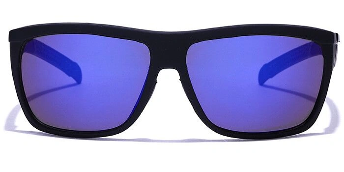 JRS by Coolwinks S20C6351 Blue Flash Retro Square Sunglasses for Men and Women-