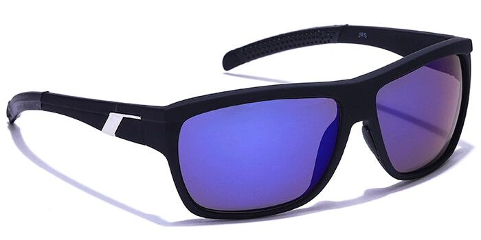 JRS by Coolwinks S20C6351 Blue Flash Retro Square Sunglasses for Men and Women-BLUE-2