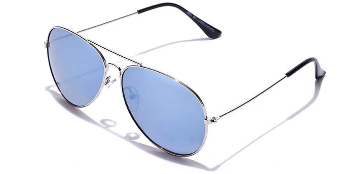 JRS by Coolwinks S20B5897 Blue Mirror Pilot Sunglasses for Men and Women-BLUE-1