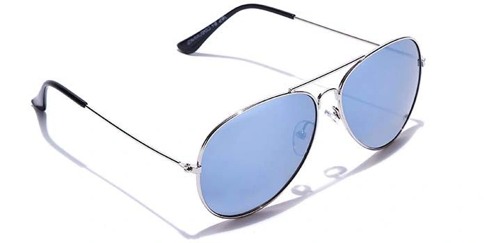 JRS by Coolwinks S20B5897 Blue Mirror Pilot Sunglasses for Men and Women-BLUE-2