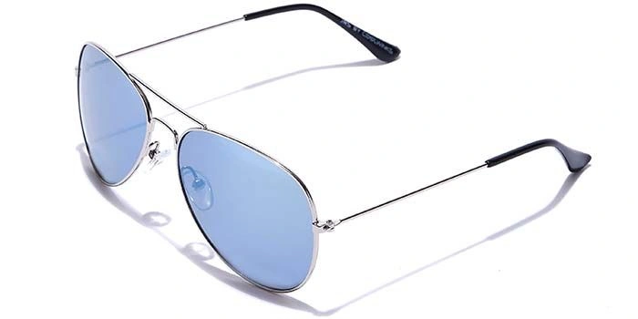 JRS by Coolwinks S20B6023 Blue Mirror Pilot Sunglasses for Men and Women-BLUE-1